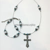 Orthodox glass bead Cross and bracelet designed and assembled in Canada by the sisters of monasterevmc.org / Bracelet et croix orthodoxe avec des perles de verre conçus et faits à la main au Québec par les soeurs du monasterevmc.org