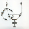 Orthodox glass bead Cross and bracelet designed and assembled in Canada by the sisters of monasterevmc.org / Bracelet et croix orthodoxe avec des perles de verre conçus et faits à la main au Québec par les soeurs du monasterevmc.org