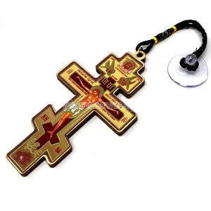 Orthodox Cross car pendant sold by the sisters of monasterevmc.org / Croix orthodoxe, accessoire pour l'automobile, vendu par les soeurs du monasterevmc.org