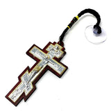 Orthodox Christian cross car pendant sold by the sisters of monasterevmc.org/  Croix orthodoxe chrétienne vendue par les soeurs du monasterevmc.org