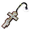 Orthodox Christian cross car pendant sold by the sisters of monasterevmc.org/  Croix orthodoxe chrétienne vendue par les soeurs du monasterevmc.org