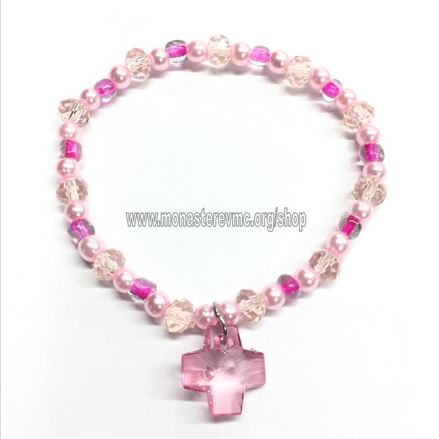 Children's Christian Orthodox bracelet designed and  assembled in Canada by the sisters of www.monasterevmc.org / Bracelet chrétien orthodoxe avec croix pour enfants et jeunes assemblé au Québec par les soeurs du www.monasterevmc.org 