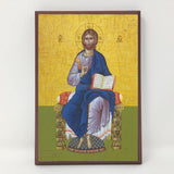Christ enthroned, Orthodox icon made by the sisters of monasterevmc.org / Icone byzantine du Christ sur le trône faite par les soeurs du monasterevmc.org