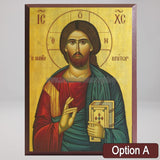 Christ Pantocrator, byzantine orthodox custom made icon by the sisters of monasterevmc.org / Christ Pantocrator, icône byzantine orthodoxe fabriquée au Québec par les soeurs du monasterevmc.org