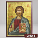 Christ Pantocrator, byzantine orthodox custom made icon by the sisters of monasterevmc.org / Christ Pantocrator, icône byzantine orthodoxe fabriquée au Québec par les soeurs du monasterevmc.org