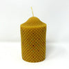 Pure beeswax pillar candle "Christmas crystals" handmade by the sisters of monasterevmc.org / Bougie en cire d'abeille "Crystaux de Noël" faite à la main par les soeurs du monasterevmc.org