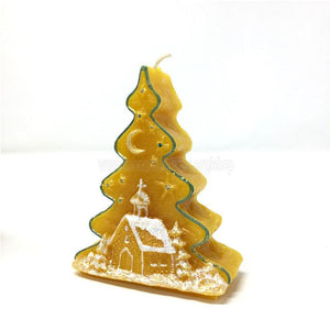 Pure beeswax candle " Christmas vigil" handmade and sold by the sisters of monasterevmc.org / Chandelle en cire d'abeille pure "Vigiles de Noël" faite à la main et vendue par les soeurs du monasterevmc.org 