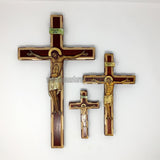 Byzantine Orthodox Christian wooden cross for wall mounting sold in Canada by the sisters of monasterevmc.org / Croix orthodoxe en bois pour le murvendu au Québec par les soeurs du monasterevmc.org