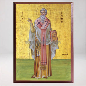 Saint Irinaeus of Lyon, Byzantine Orthodox Icon made by the sisters of monasterevmc.org / Icône byzantine orthodoxe de Saint Irénée de Lyon, faite à la main par les soeurs du monasterevmc.org