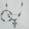 Orthodox glass bead Cross and bracelet designed and assembled in Canada by the sisters of monasterevmc.org / Bracelet et croix orthodoxe avec des perles de verre conçus et faits à la main au Québec par les soeurs du monasterevmc.org