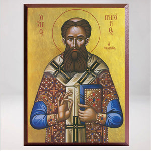 Saint Gregory Palamas, Byzantine Orthodox Icon made by the sisters of monasterevmc.org / Icône byzantine orthodoxe de Saint Grégoire Palamas, faite à la main par les soeurs du monasterevmc.org