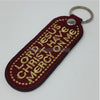 Orthodox woven Jesus Prayer keychain sold by the sisters of monasterevmc.org / Porteclé orthodoxe avec la Prière de Jésus brodée vendu par les soeurs du monasterevmc.org