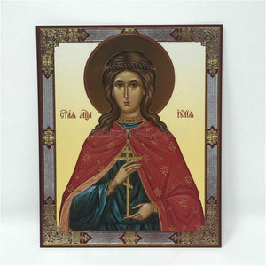 Russian Orthodox Icon of Saint Julia made by the sisters of monasterevmc.org - Icône russe orthodoxe de Sainte Julie faite à la main par les soeurs du monasterevmc.org