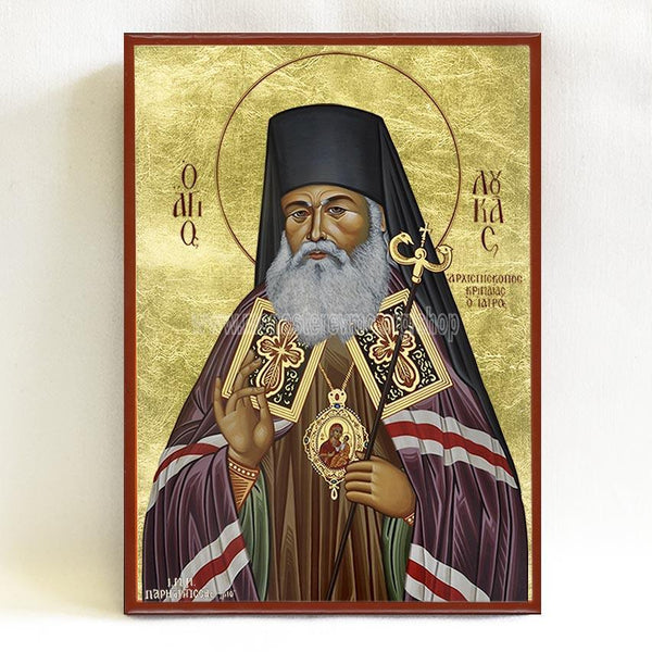 Saint Luke of Simferopol, Byzantine Orthodox Icon made by the sisters of monasterevmc.org / Icône byzantine orthodoxe de Saint Luc de Simferopol, faite à la main par les soeurs du monasterevmc.org