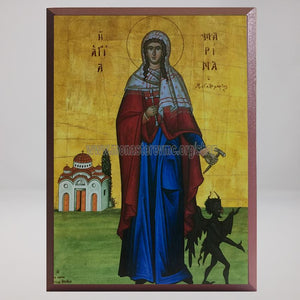 Saint Marina the great martyr and vanquisher of demons orthodox icon made by the sisters of monasterevmc.org