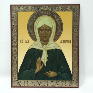 Russian Orthodox Icon of Saint Matrona of Moscow made by the sisters of monasterevmc.org - Icône russe orthodoxe de Sainte Matrona de Moscou faite à la main par les soeurs du monasterevmc.org