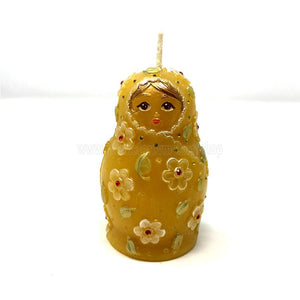All Natural Beeswax Candle "Matryoshka" candles made by the sisters of monasterevmc.org using 100% Canadian local beeswax / Bougies "Poupées russes", fabriquées par les soeurs du monasterevmc.org