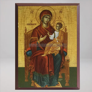 Theotokos, Pantanassa, byzantine orthodox custom made icon by the sisters of monasterevmc.org| Mère de Dieu, Pantanassa, icône byzantine orthodoxe fabriquée par les soeurs du monasterevmc.org