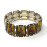 Orthodox metal icon bracelet sold by the sisters of monasterevmc.org / Bracelet orthodoxe en métal avec icones vendu par les soeurs du monasterevmc.org