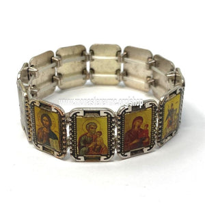 Orthodox metal icon bracelet sold by the sisters of monasterevmc.org / Bracelet orthodoxe en métal avec icones vendu par les soeurs du monasterevmc.org