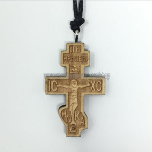 Orthodox Christian wooden engraved cross sold in Canada by the sisters of monasterevmc.org / Croix orthodoxe en bois vendu au Québec par les soeurs du monasterevmc.org