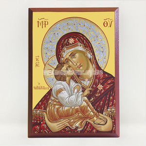 Mother of God byzantine orthodox custom made icon by the sisters of monasterevmc.org /Mère de Dieu, icône de style byzantine orthodoxe fabriquée par les soeurs du monasterevmc.org
