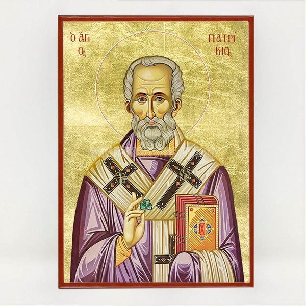 St. Patrick of Ireland Icon handwritten by the sisters | Saint Patrick d'Irlande - Icône écrite à la main par les soeurs