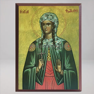 Saint Photine the Samaritan, byzantine custom made icon by the sisters of monasterevmc.org / Saint Photine la Samaritaine, icone byzantine orthodoxe fabriquée au Québec par les soeurs du monasterevmc.org