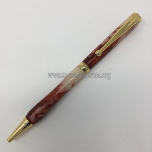 Super Russet Micro Pearl acrylic Pen hand turned by the sisters of Monastery Virgin Mary Consolatory. monasterevmc.org