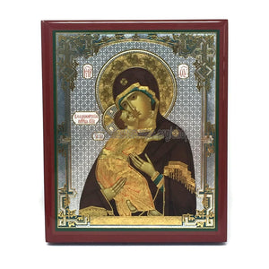 Mother of God of Vladimir, Russian orthodox custom made icon by the sisters of monasterevmc.org /Mère de Dieu de Vladimir, icône de style russe orthodoxe fabriquée par les soeurs du monasterevmc.org