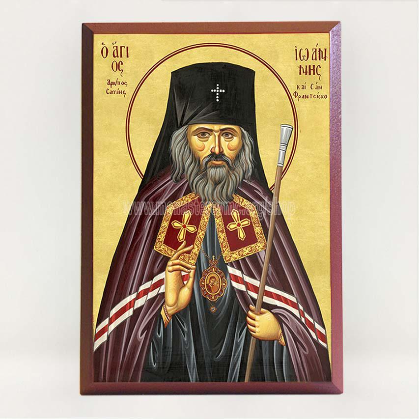 aint John Maximovitch of Shanghai and San Fransisco, byzantine orthodox custom made icon by the sisters of monasterevmc.org / Saint Jean Maximovitch, archévêque de Shanghai et San Fransisco, icône byzantine orthodoxe fabriquée au Québec par les soeurs du monasterevmc.org