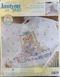 Stamped cross stitch baby quilt